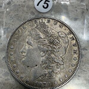 #75 - 1879 Morgan Silver Dollar - 90% Silver Classic U.S. Coin
